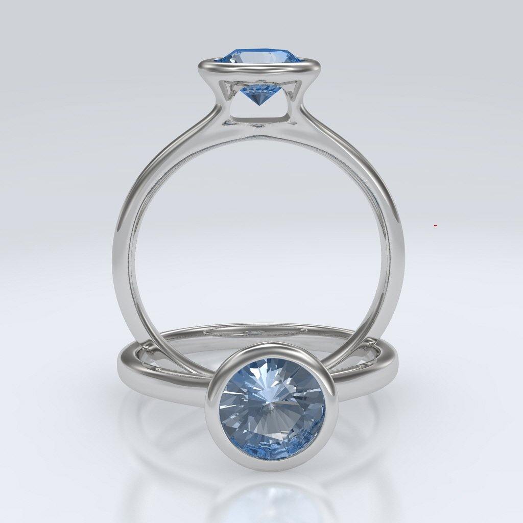 Medium/Heavy Weight Platinum Solitaire Prong Ring Setting - Fantasy Cu –  Sennin Esko Jewelry